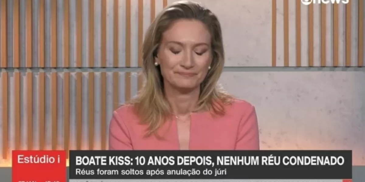 Ana Flor, da Globo, vai aos prantos ao relembra tragédia da Boate Kiss - Foto: Reprodução