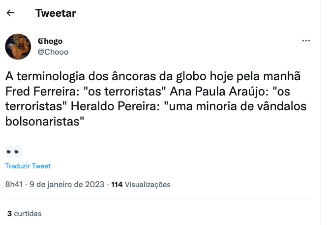 Durante o Bom Dia Brasil, da Globo, Ana Paula Araújo cortou Heraldo Pereira devido as notícias e público descobre motivo de postura de jornalista no ao vivo e voto em Bolsonaro (Fotos: Reprodução / Globo)