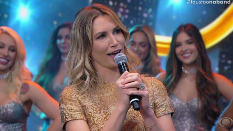 Anne Lottermann is Faustão's stage assistant in Band - Image: Reproduction/Band