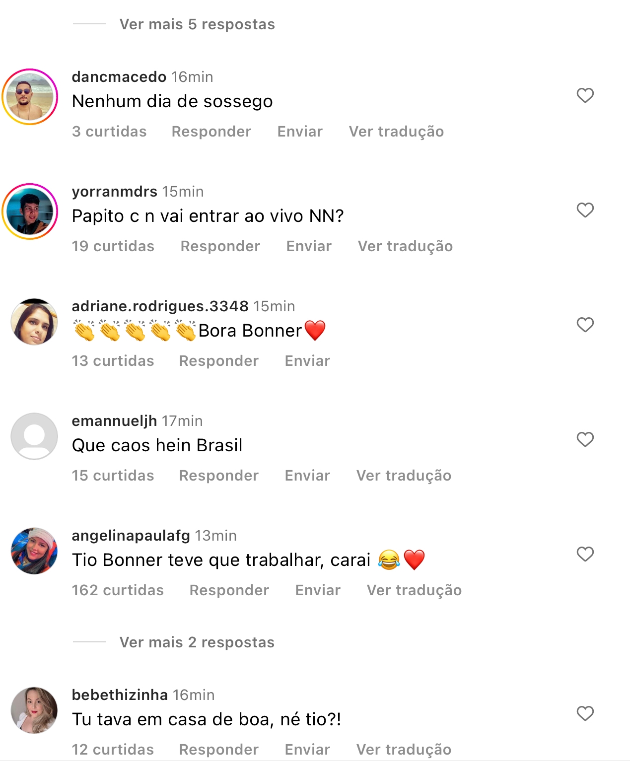 Internautas se divertiram com correria de William Bonner (Foto: Instagram) 