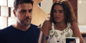 Brisa temerá Moretti na novela Travessia (Foto: Colagem/Thais Teles/Reprodução/Globo)