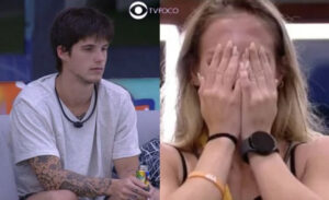 Bruna Griphao caiu no choro ao comentar sobre seu rompimento com Gabriel Tavares no BBB23 (Foto: Reprodução / Globoplay)