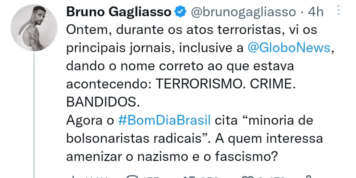 Bruno Gagliasso (Reprodução: Twitter)