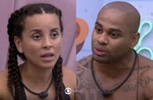 Cezar Black e Domitila Barros discutiram na madrugada desta sexta (27) no BBB23 (Foto: Reprodução / Globoplay)