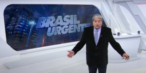 Datena ao vivo no Brasil Urgente (Foto: Reprodução)