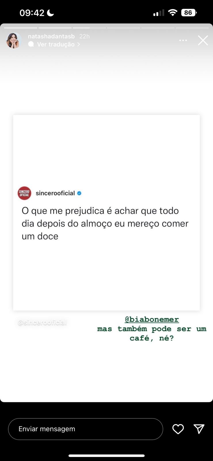 Esposa de William Bonner marca Bia Bonemer em recado (Reprodução)