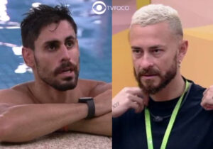 BBB23 - Fred é exaltado após bater de frente com Cara de Sapato para defender Amanda (Foto: Reprodução / Globoplay)