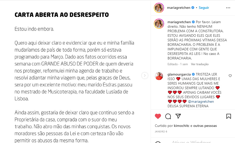 Gretchen deixará o Brasil (Foto: Instagram) 