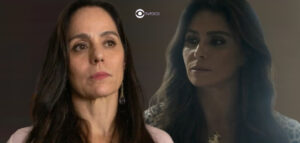 Travessia - Infiltrada, Pilar (Cláudia Mauro) comete erro crucial com Helô (Giovanna Antonelli) e recebe alerta (Foto: Reprodução / Globo / Montagem TV Foco)