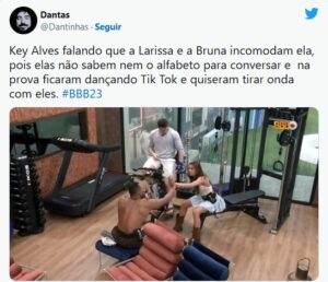 BBB23: Key Alves humilha sister e expõe ranço após Jogo da Discórdia (Foto: Reprodução / Twitter)