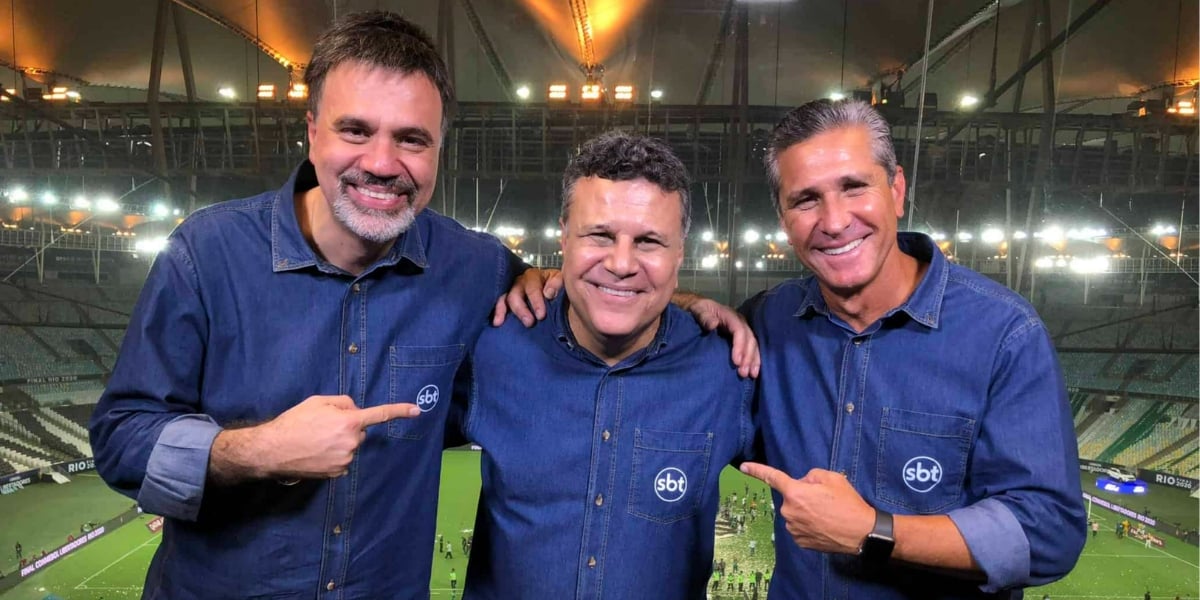 Time da Libertadores na emissora de Silvio Santos (Foto: Divulgação/SBT)