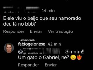 BBB23 - Marido de Fred quebra o silêncio e fala sobre marido ter se agarrado com Gabriel (Foto: Reprodução / Instagram)