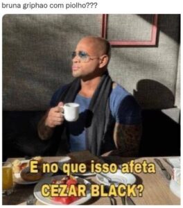 Cezar Black virou meme nas redes sociais (Foto: Reprodução / Twitter)