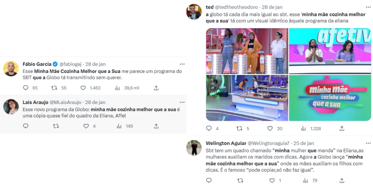 Reação do público à estreia na Globo rendeu comparações à Eliana (Foto: Reprodução/Twitter)