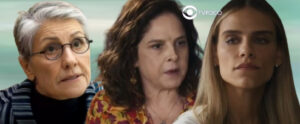 Travessia - Cidália atormenta Guerra, Núbia pressiona Ari e Sara esbofeteia Moretti (Foto: Reprodução / Globo / Montagem TV Foco)