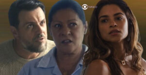 Travessia - Moretti ameaça Guida, Creusa leva rasteira e Brisa pressente prisão (Foto: Reprodução / Globo / Montagem TV Foco)