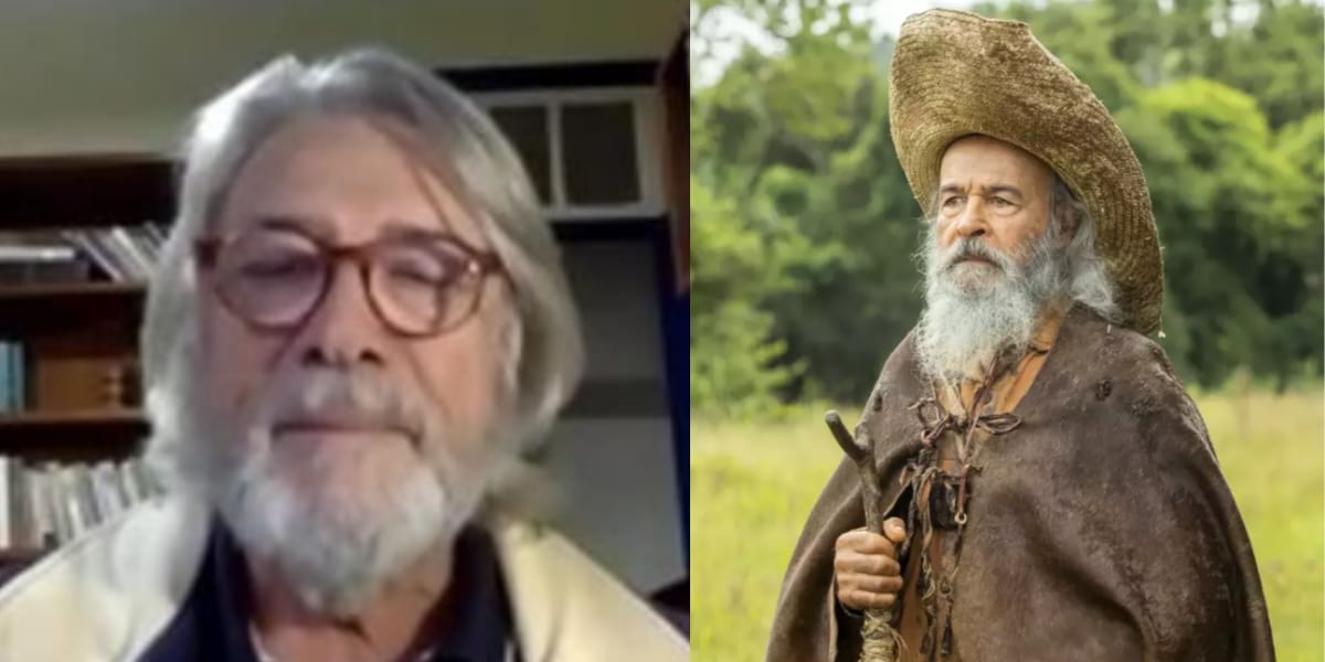 Sérgio Chapelin e o Velho do Rio (Reprodução: Montagem TV Foco)