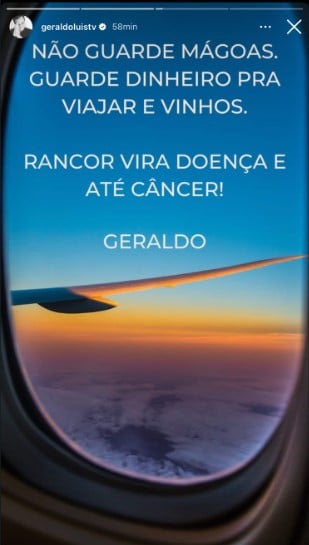 Stories do apresentador da Record no Instagram - Foto: Reprodução