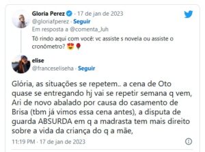 Telespectadores tentam acalmar Gloria Perez e dão fórmula para que autora salve Travessia do fiasco (Foto: Reprodução / Twitter)