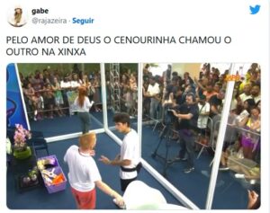 BBB23 - Manoel chama Gabriel de canto e dá invertida no brother (Foto: Reprodução / Twitter)