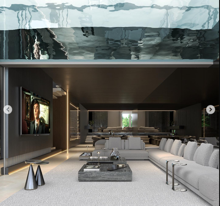 Sala da casa nova de Lore Improta e Leo Santana será repleta de móveis modernos e área de Tv (Foto Reprodução/Instagram)