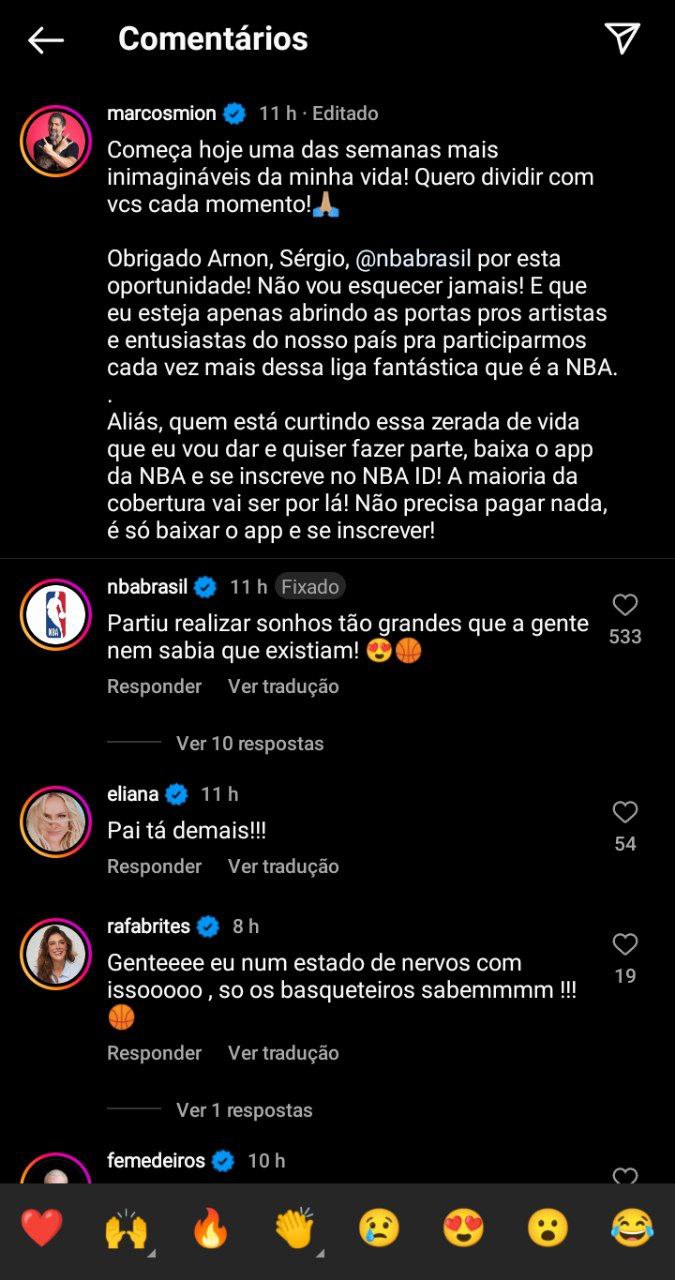 Marcos Mion fez anúncio nas redes sociais e recebeu recado da apresentadora Eliana (Foto: Reprodução/ Instagram)