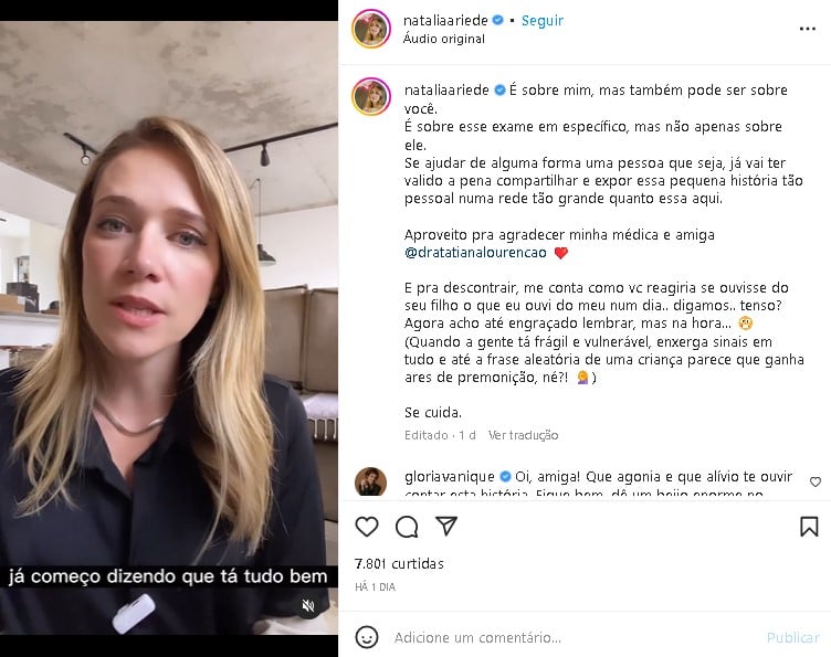 Âncora da Globo relatou descoberta de tumor e fez alerta a seus seguidores (Foto: Reprodução/ Instagram)