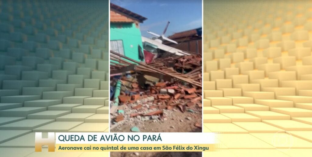 Imagens da destruição causada pelo acidente foram exibidas na Globo- Foto: Reprodução