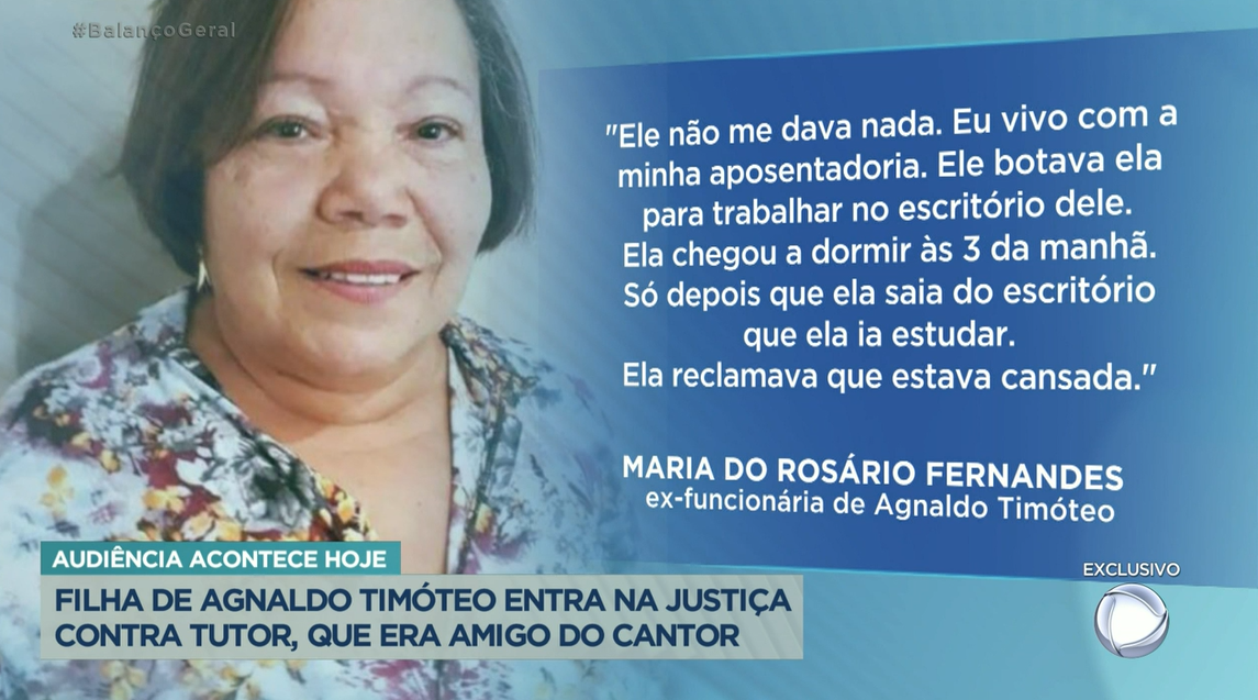 Depoimento de Maria do Rosário para a equipe da "Hora da Venenosa" (Foto Reprodução/Twitter)