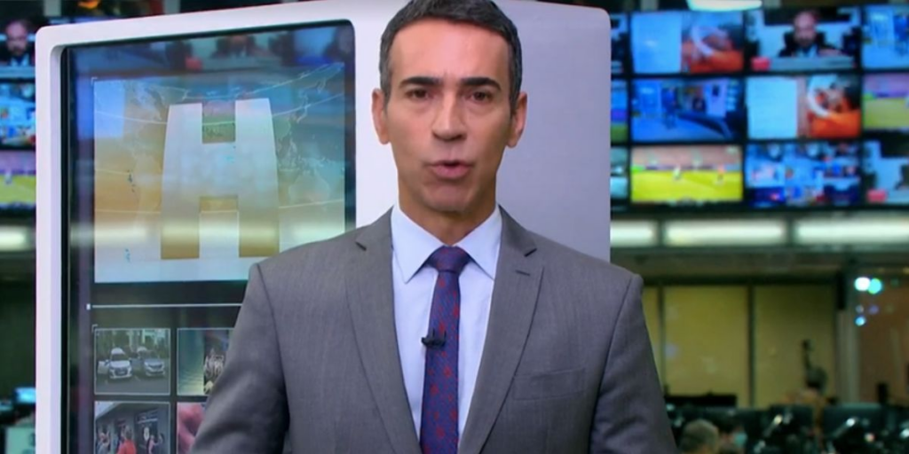 Jornalista César Tralli abre programa com noticia bombástica sobre tragédia (Foto: Reprodução - Globo) 