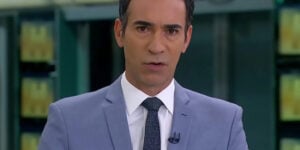 César Tralli surgiu nos bastidores da Globo e entregou satisfação com situação (Foto: Reprodução/ Globo)