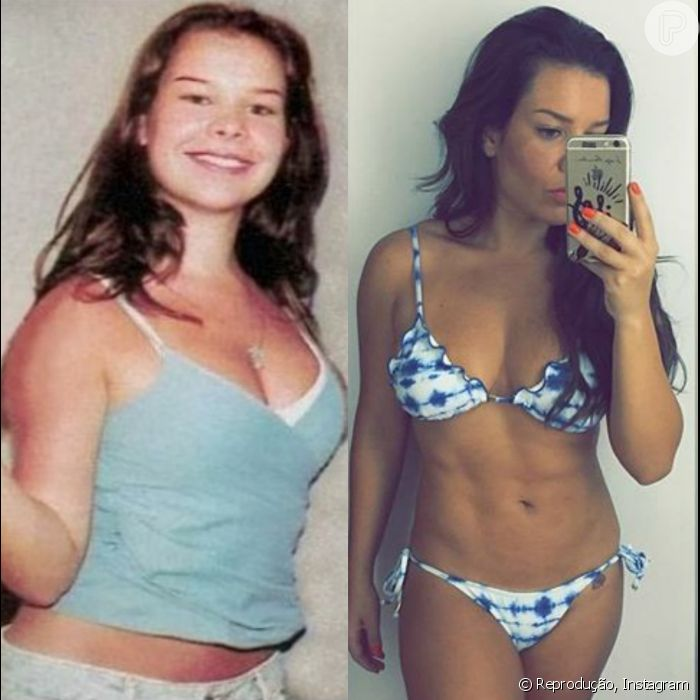 Antes e depois de Fernanda Souza (Foto: Reprodução/ Instagram)