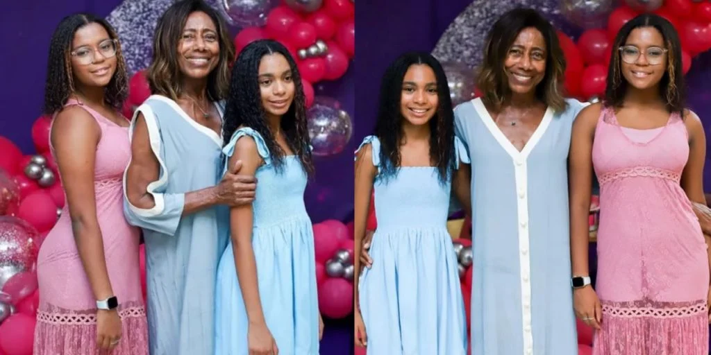 Filhas de Glória Maria, grandes amores da vida da jornalista da Globo, são as adolescentes mais lindas - Foto Reprodução