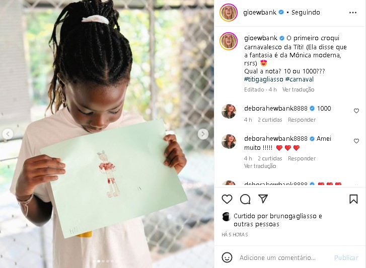 Gio Ewbank mostrou o que a filha, Títi, fez e chocou (Foto: Reprodução/ Instagram)