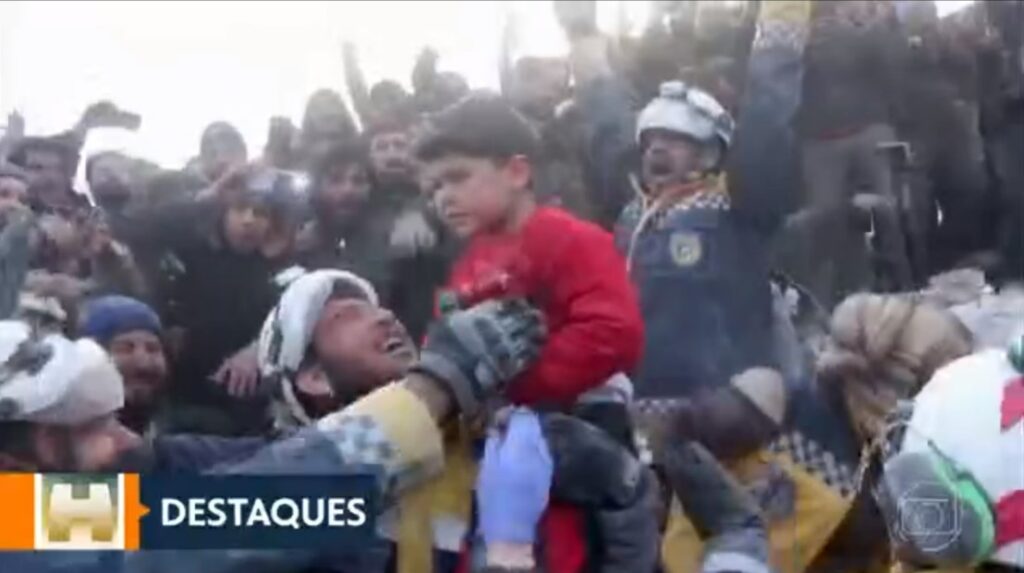 Globo mostrou imagens emocionantes do resgate das vítimas do terremoto da Turquia