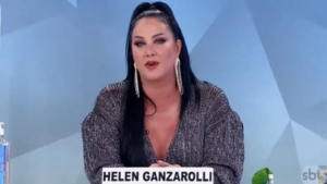 Helen Ganzarolli particopa semanalmente do 'Jogo dos Pontinhos' no SBT (Foto: Reprodução)