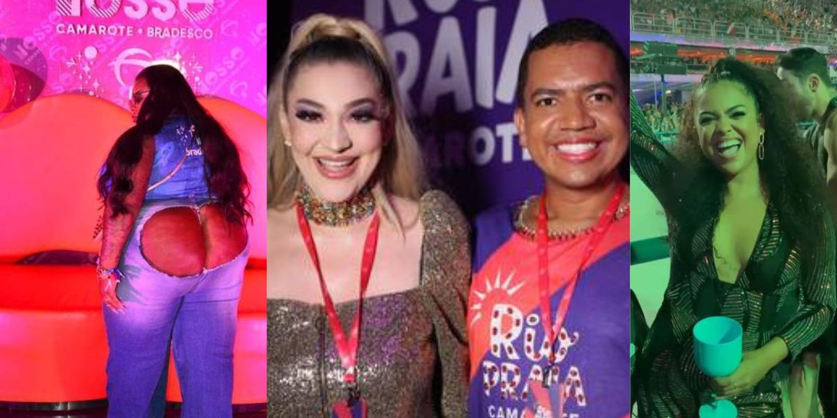 Jojo Todynho, Amanda, Bruno Gaga e Paula no carnaval (Fotos: Divulgações) 