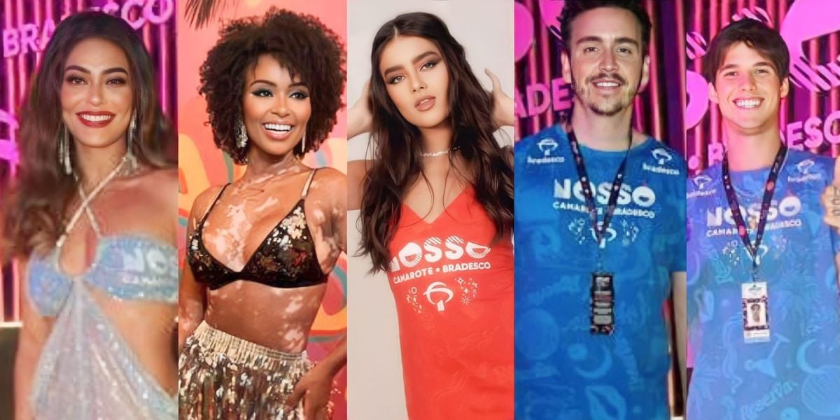 Juliana Paes, Natália Deodado, ex-BBB, Julia Byrro, Wagner Santisteban e Gabriel participaram dos bafões do carnaval (Fotos: Divulgações) 