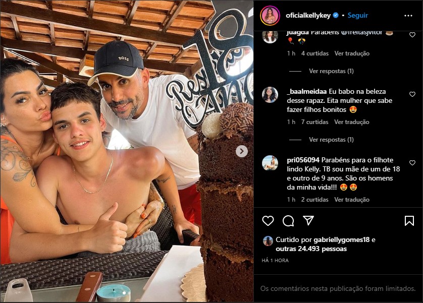 Reação da intermete ao Filho de Kelly Key aparece musculo e mais bonito do que nunca (Foto: Reprodução, Instagram)