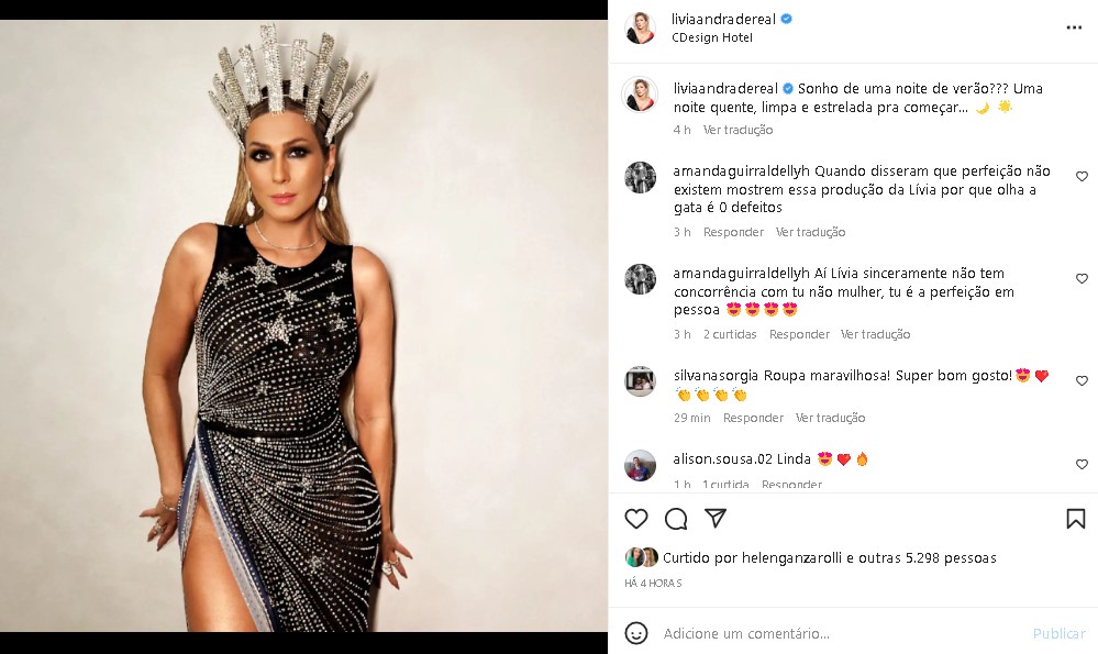Lívia Andrade marcou presença no Baile da Vogue (Foto: Reprodução/ Instagram)