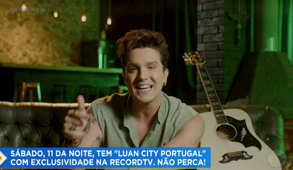 Luan Santana surgiu dentro do Hoje Em Dia