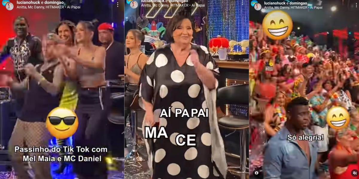 Mel Maia, MC Daniel e Dona Déa também curtiram a festa no programa (Reprodução: Instagram)