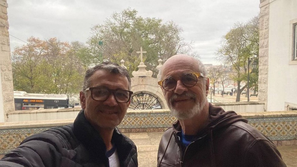 Marcos Caruso e Marcos Paiva em viagem a Lisboa, em Portugal - Foto Reprodução