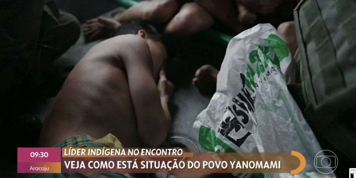 Patrícia Poeta inicia atração com imagens terríveis e corta o coração de milhares com situação de povo indígena, Yanomami (Foto: Reprodução / Encontro da Globo)