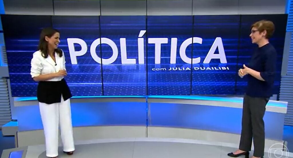 Renata Lo Prete e Júlia Dulaibi no Jornal da Globo