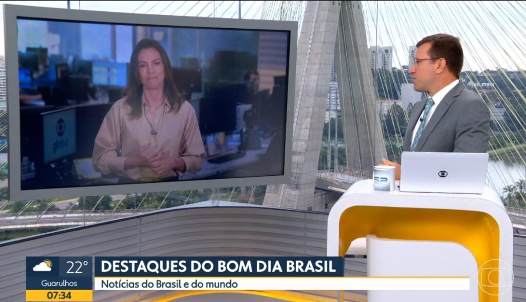 Rodrigo Bocardi e Ana Paula Araújo falaram sobre o legado de Glória Maria durante o Bom Dia Brasil