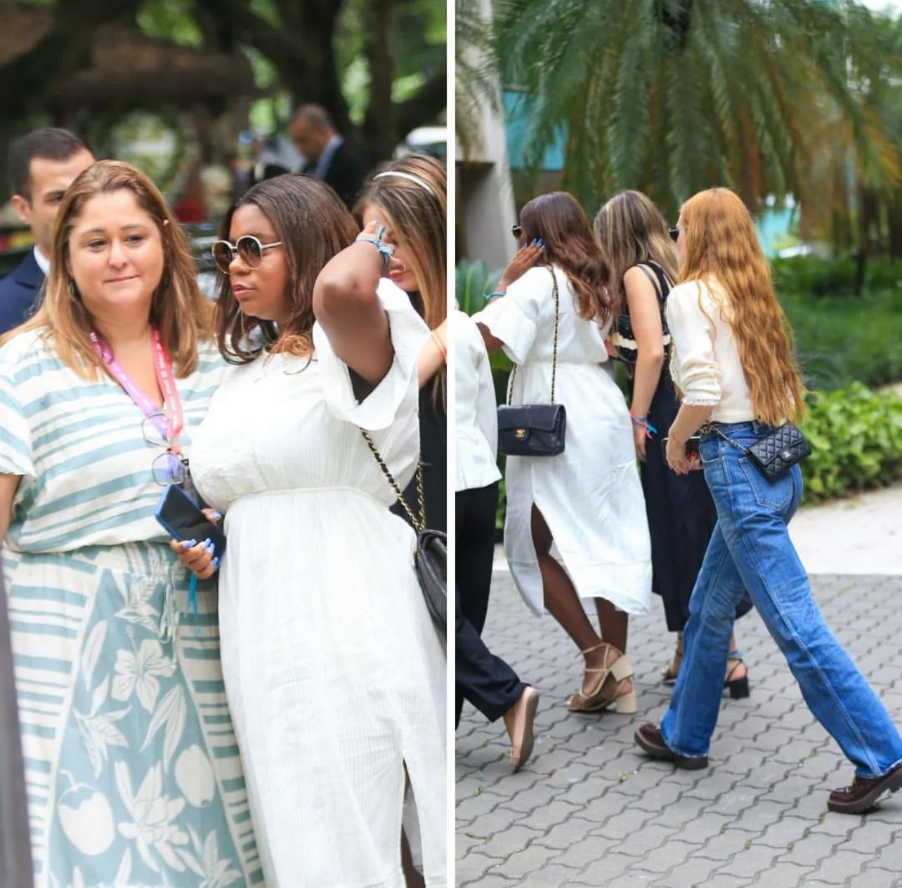 Em cerimônia de velória restrita, Marina Ruy Barbosa e Narcisa são vistas abaladas em último adeus a Glória Maria (Foto: AgNews)