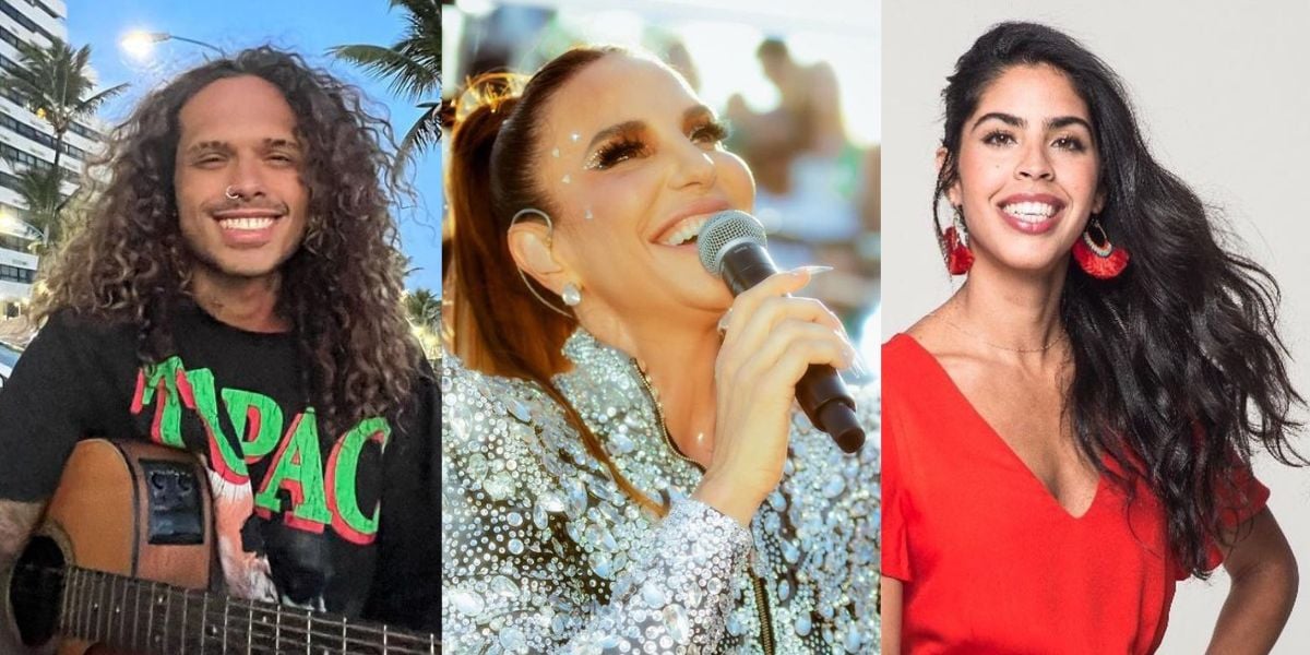 Vitão e Bela Gil foram retirados de palco de Ivete Sangalo por seguranças após não serem reconhecidos (Fotos: Reproduções / Instagram)