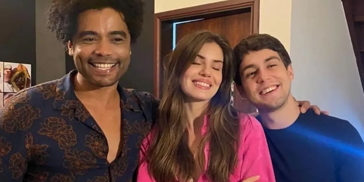 Diogo Almeida, Camila Queiroz e Daniel Rangel de Amor Perfeito