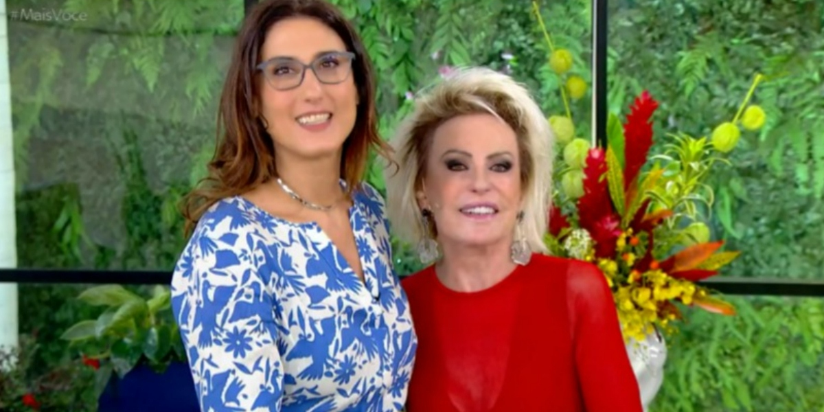 Paola Carosella e Ana Maria Braga no "Mais Você" (Foto: Reprodução/TV Globo)